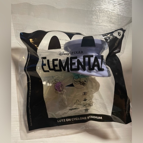 Disney Pixar Elemental Movie McDonald’s Kid’s Toy- Lutz on Cyclone Stadium NWT - Picture 3 of 7